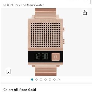 NIXON Dork Too Men’s Watch — Rose Gold/Black
